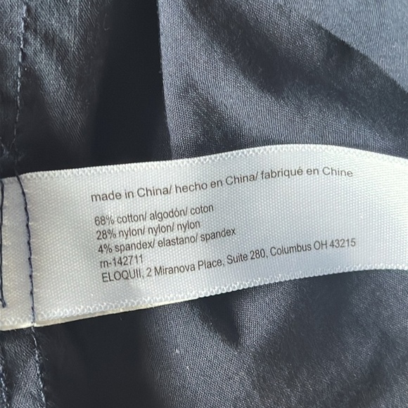 Eloquii Sailor Collar Puff Sleeves Shirt Dress Button Down Navy Blue Size 18 - Picture 9 of 9